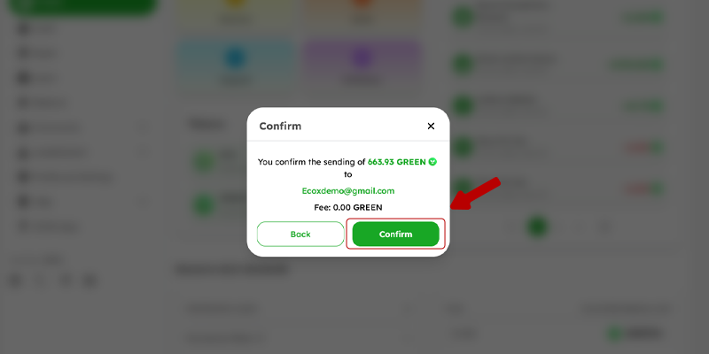 send tokens step 4